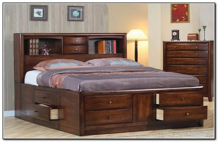 Bed With Storage In Headboard Bed With Storage In Headboard