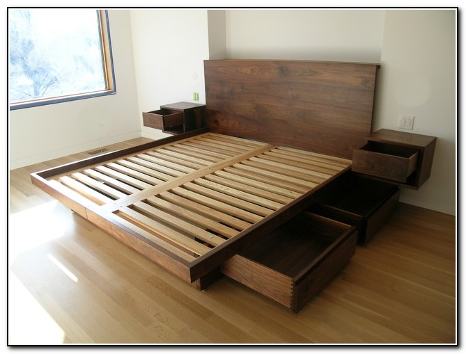 King Size Platform Bed With Drawers Plans King Size Platform Bed With Drawers Plans