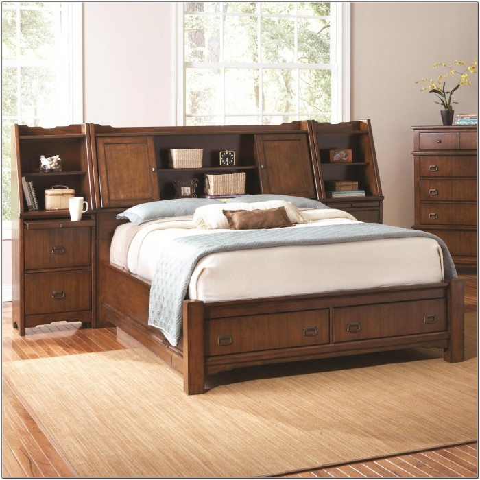 King Storage Bed With Bookcase Headboard King Storage Bed With Bookcase Headboard