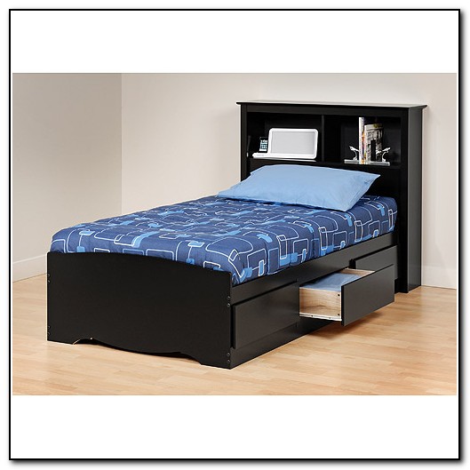 Twin Bed With Storage Headboard Twin Bed With Storage Headboard