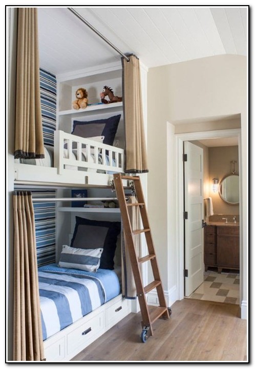 Built In Bunk Beds With Curtains Built In Bunk Beds With Curtains