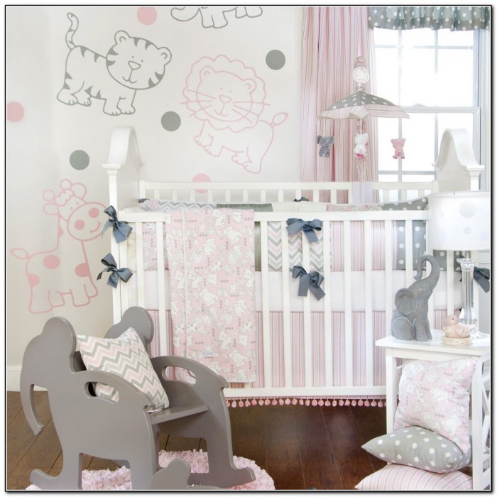 Pink And Grey Elephant Crib Bedding Pink And Grey Elephant Crib Bedding