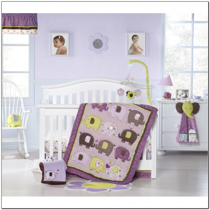 Purple Elephant Crib Bedding Purple Elephant Crib Bedding