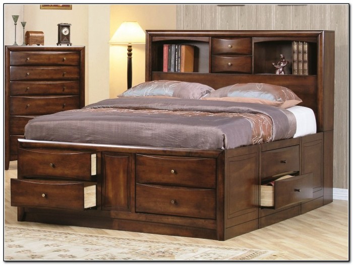 Queen Bed With Storage Headboard Queen Bed With Storage Headboard