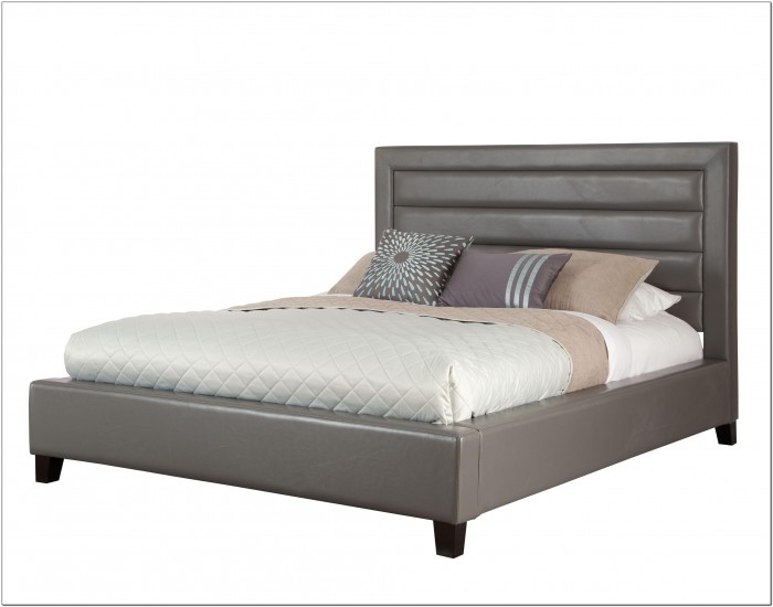 Grey Upholstered Platform Bed Grey Upholstered Platform Bed