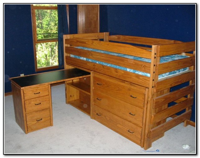 Wood Loft Bed With Desk And Dresser Wood Loft Bed With Desk And Dresser