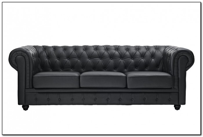 Black Tufted Leather Sofa Black Tufted Leather Sofa