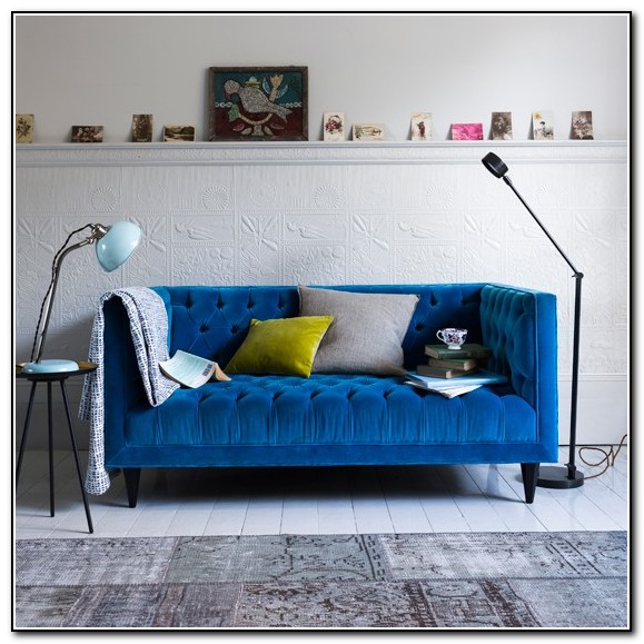 Royal Blue Velvet Sofa Sofa Home Design Ideas