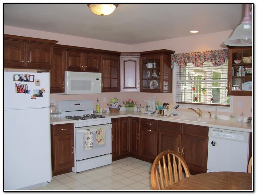 Cherry Cabinets White Appliances Home Design Ideas | cherry kitchen cabinets white appliances kitchen home Cherry Cabinets White Appliances Home Design Ideas | cherry kitchen cabinets white appliances kitchen home