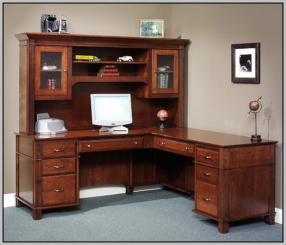 l shaped desk with hutch office depot