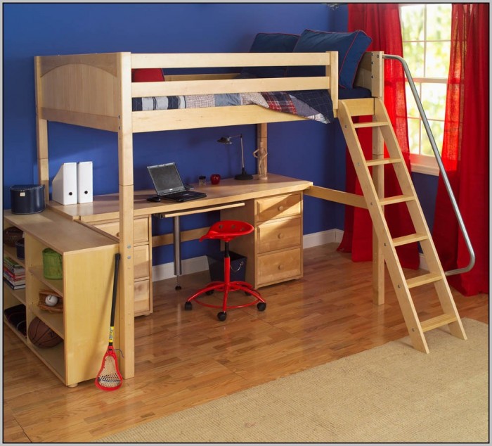 Loft Beds With Desk Underneath Wood Loft Beds With Desk Underneath Wood