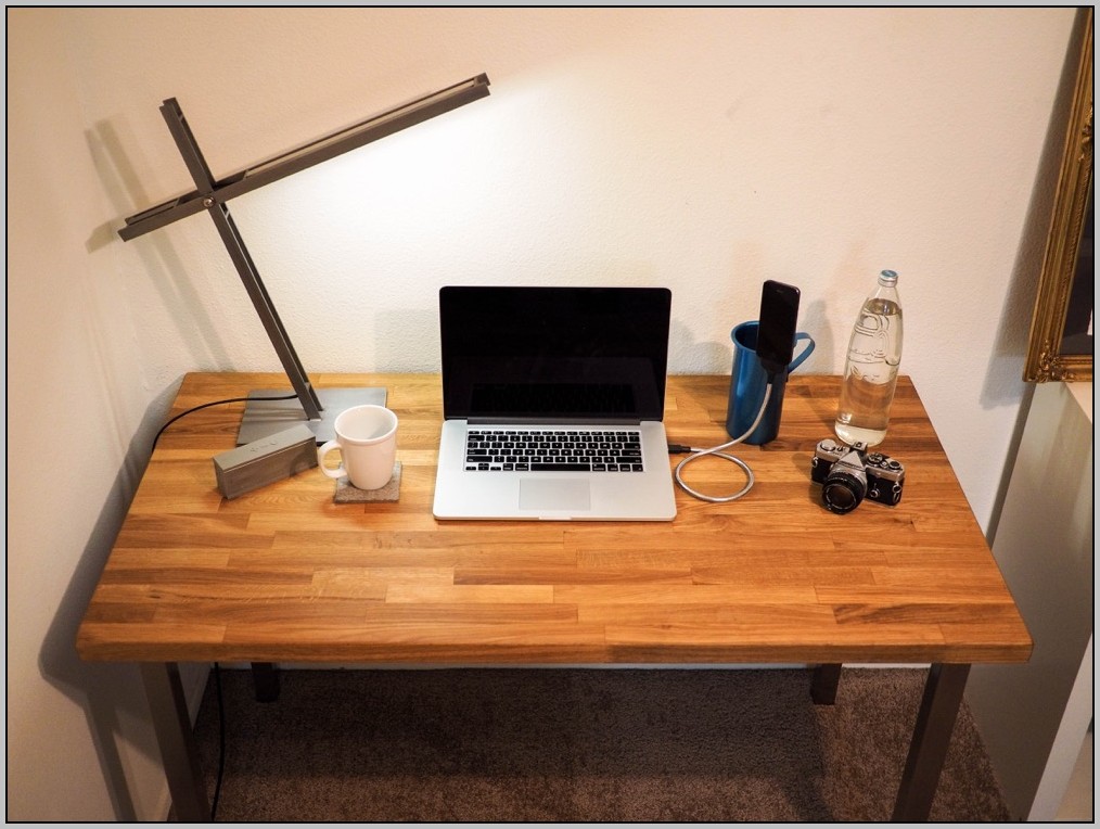 butcher block desk finish