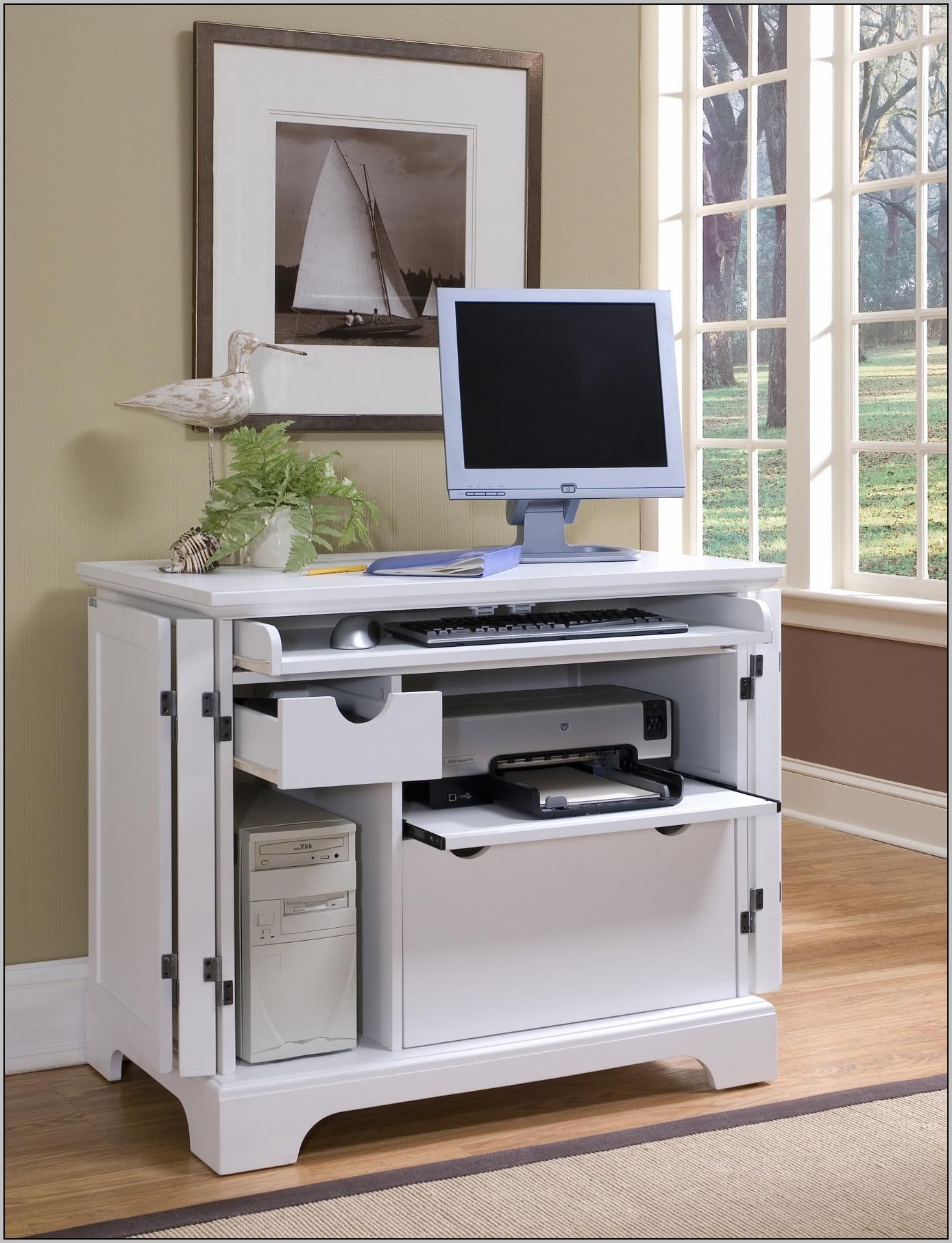 Compact Computer Desk With Storage - Desk : Home Design Ideas #