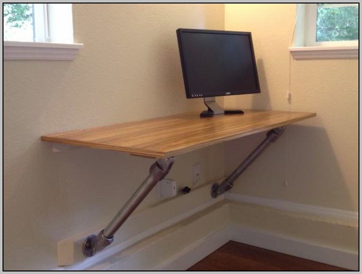 wall mounted computer desk diy