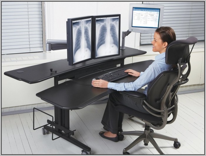 Dual Surface Multiple Monitor Computer Desk Dual Surface Multiple Monitor Computer Desk