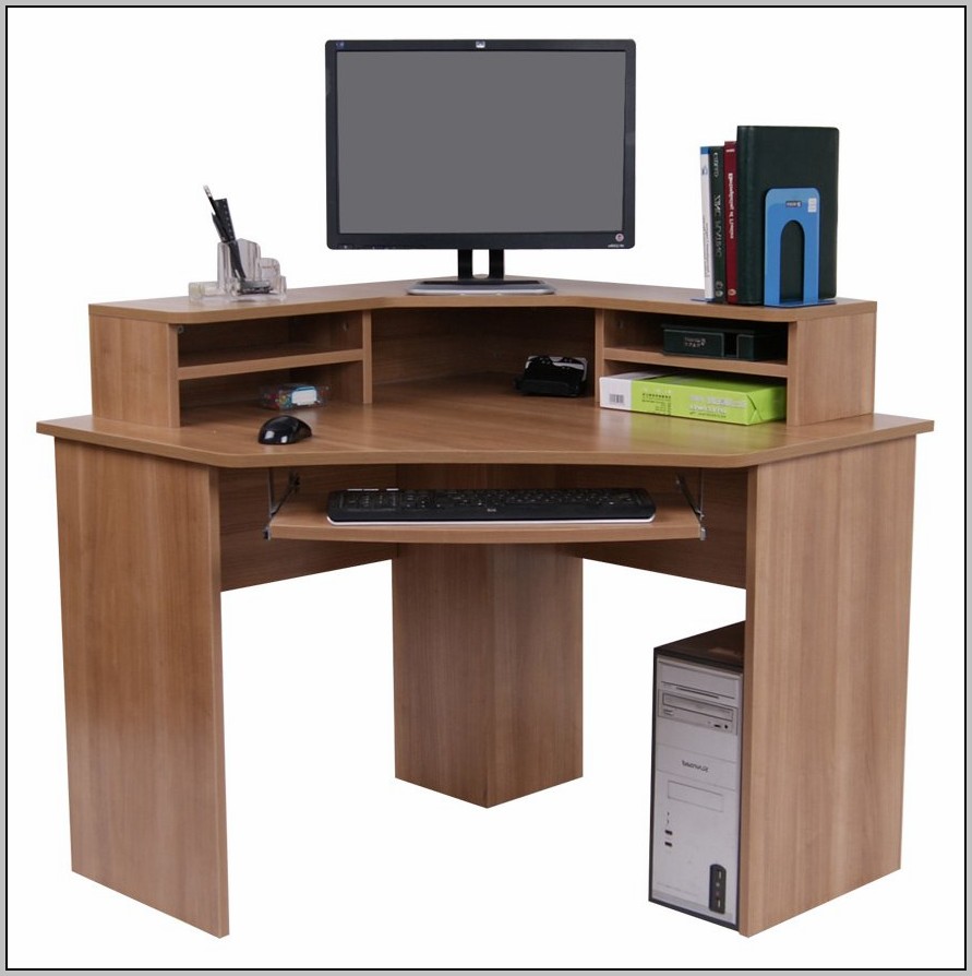 Fraser Corner Desk With Storage Oak Effect Tesco Desk Home Design