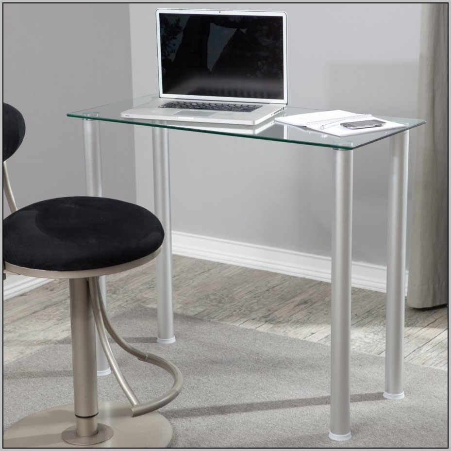 Glass Computer Desks For Small Spaces Desk Home Design Ideas 