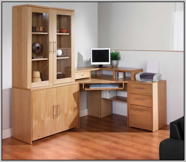 Oak Corner Desk With Hutch Oak Corner Desk With Hutch