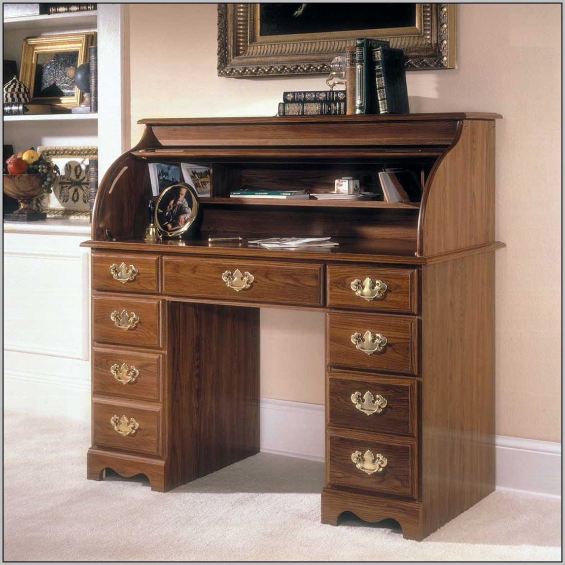 Riverside Furniture Roll Top Desk Oak Riverside Furniture Roll Top Desk Oak