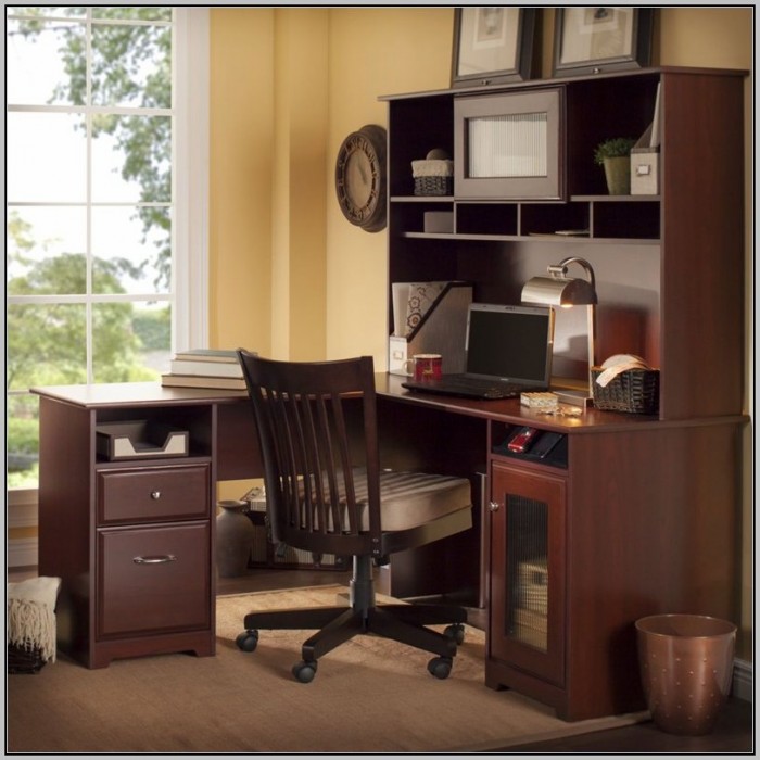 Bush Industries Vantage Corner Computer Desk Com Bush Furniture Vantage Corner Desk Harvest Cherry