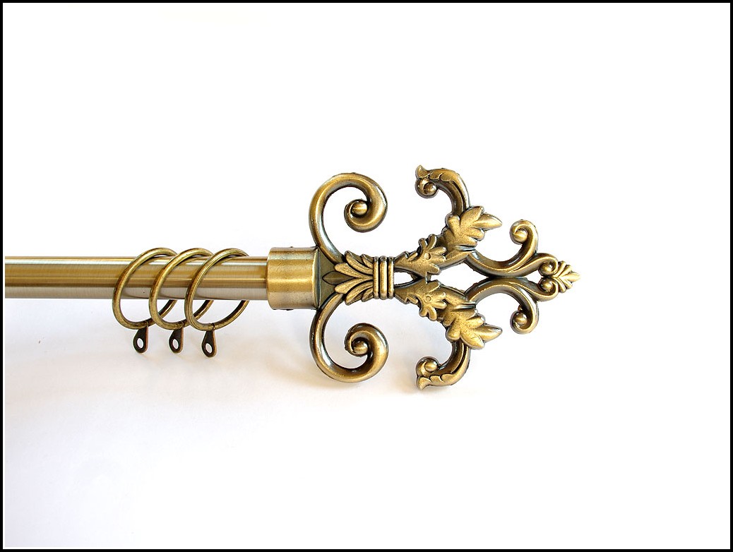 Polished Brass Double Curtain Rod Curtains Home Design Ideas 