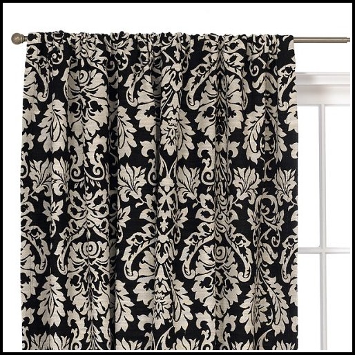 Black And White Damask Curtains