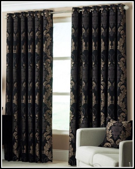 Grey And Black Damask Curtains Grey And Black Damask Curtains