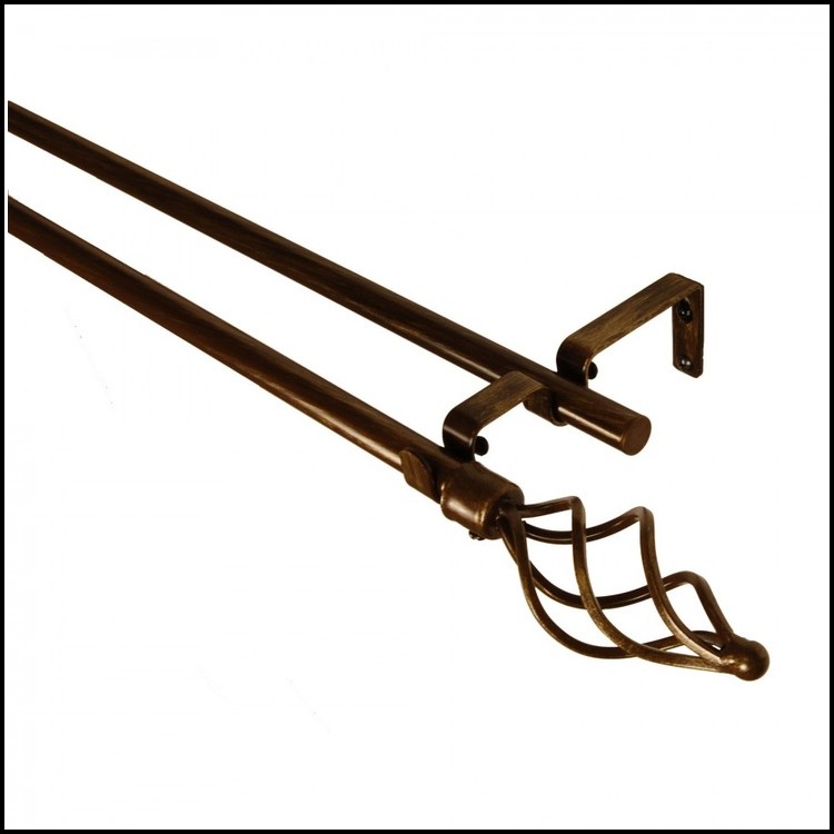 Double Hanging Curtain Rod Hardware Set Curtains Home Design Ideas