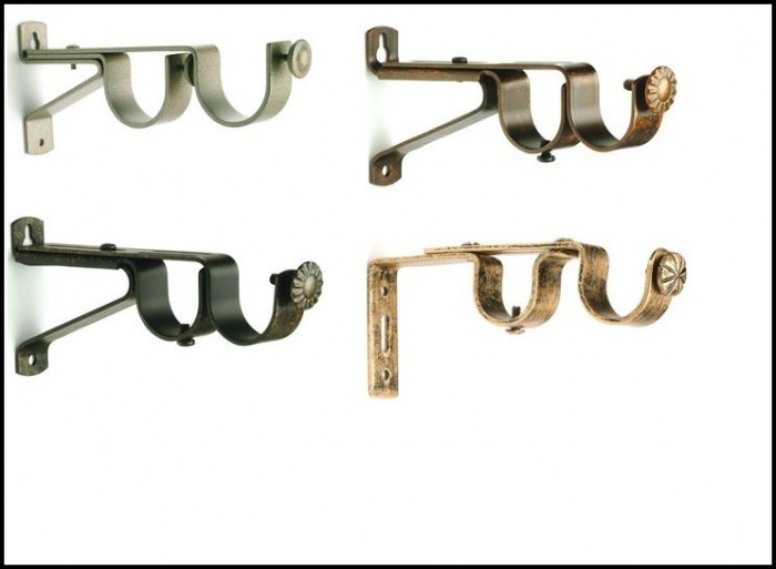 Extendable Double Curtain Rod Brackets Extendable Double Curtain Rod Brackets
