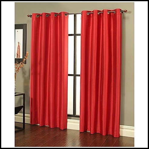 Grey And Red Eyelet Curtains - Curtains : Home Design ...