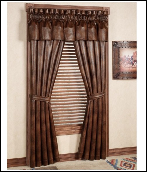 Faux Leather Tab Top Curtain Panels Faux Leather Tab Top Curtain Panels