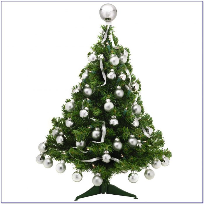 Artificial Tabletop Christmas Trees Decorated Artificial Tabletop Christmas Trees Decorated