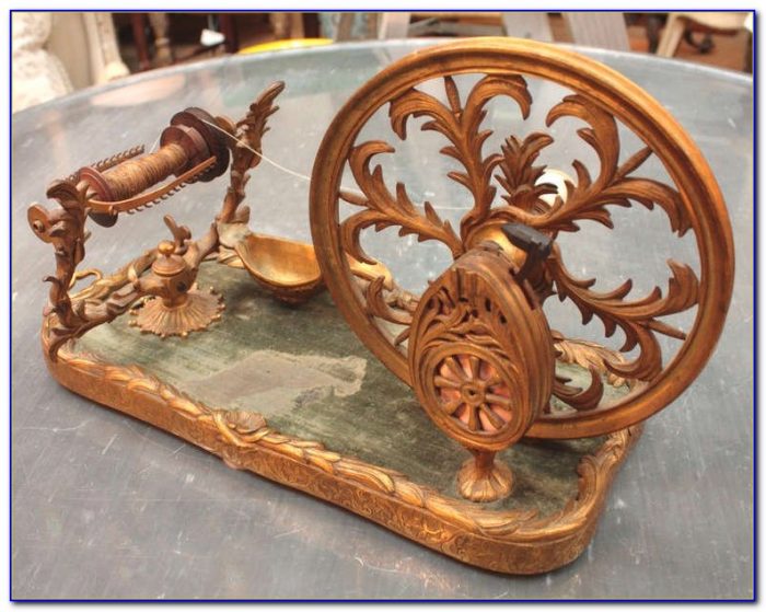 Antique Tabletop Spinning Wheel Antique Tabletop Spinning Wheel