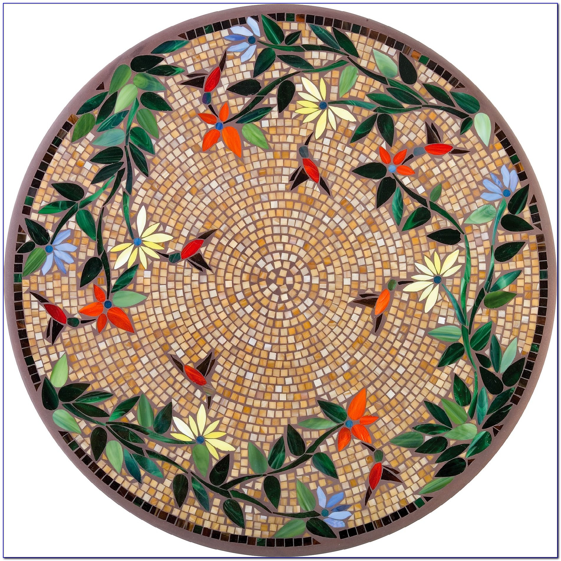 mosaic round table top patterns