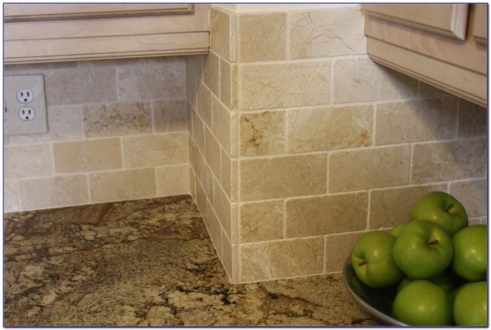 Natural Stone Tile Backsplash Install Natural Stone Tile Backsplash Install