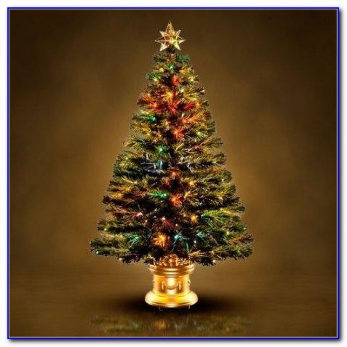 Silver Fiber Optic Tabletop Christmas Tree Silver Fiber Optic Tabletop Christmas Tree