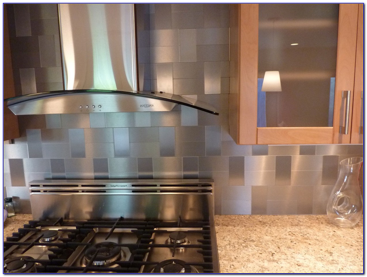 Stick On Metallic Tile Backsplash Stick On Metallic Tile Backsplash