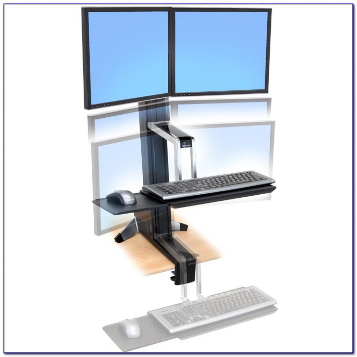 Dual Monitor Stand Up Desk Dual Monitor Stand Up Desk