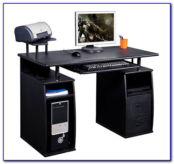 Computer Desk With Hutch And Printer Shelf Desk Home Design Ideas