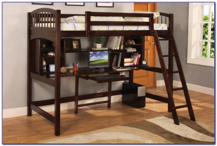 Wood Bunk Bed Loft With Desk Wood Bunk Bed Loft With Desk