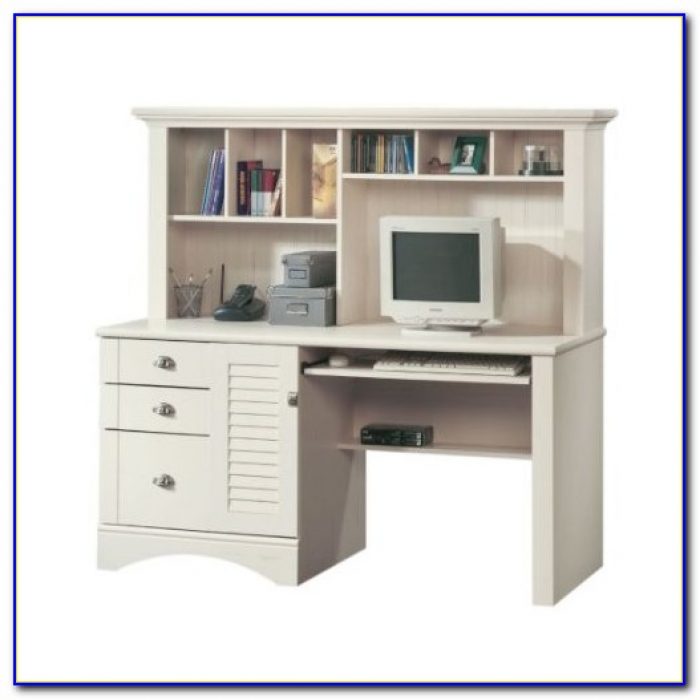 Wood Computer Writing Desk With Drawers And Hutch White Wood Computer Writing Desk With Drawers And Hutch White