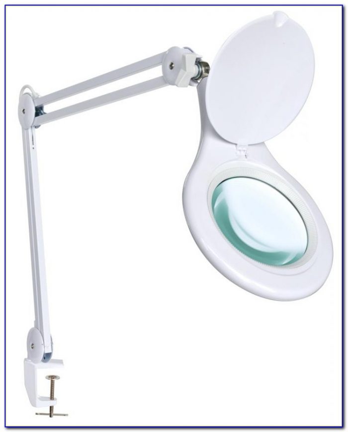 Lighted Desk Magnifying Lamp W Clamp Magnifier 4in Clamp On Desk 5x Magnifying Lamp Light Home