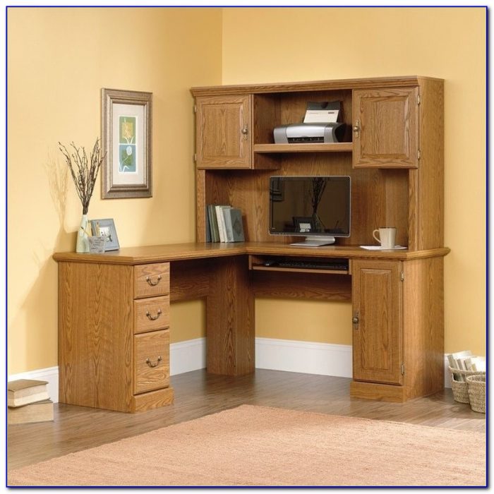 Sauder Palladia L Shaped Computer Desk In Select Cherry Sauder Harbor View Shaped Computer Desk Hutch Palladia