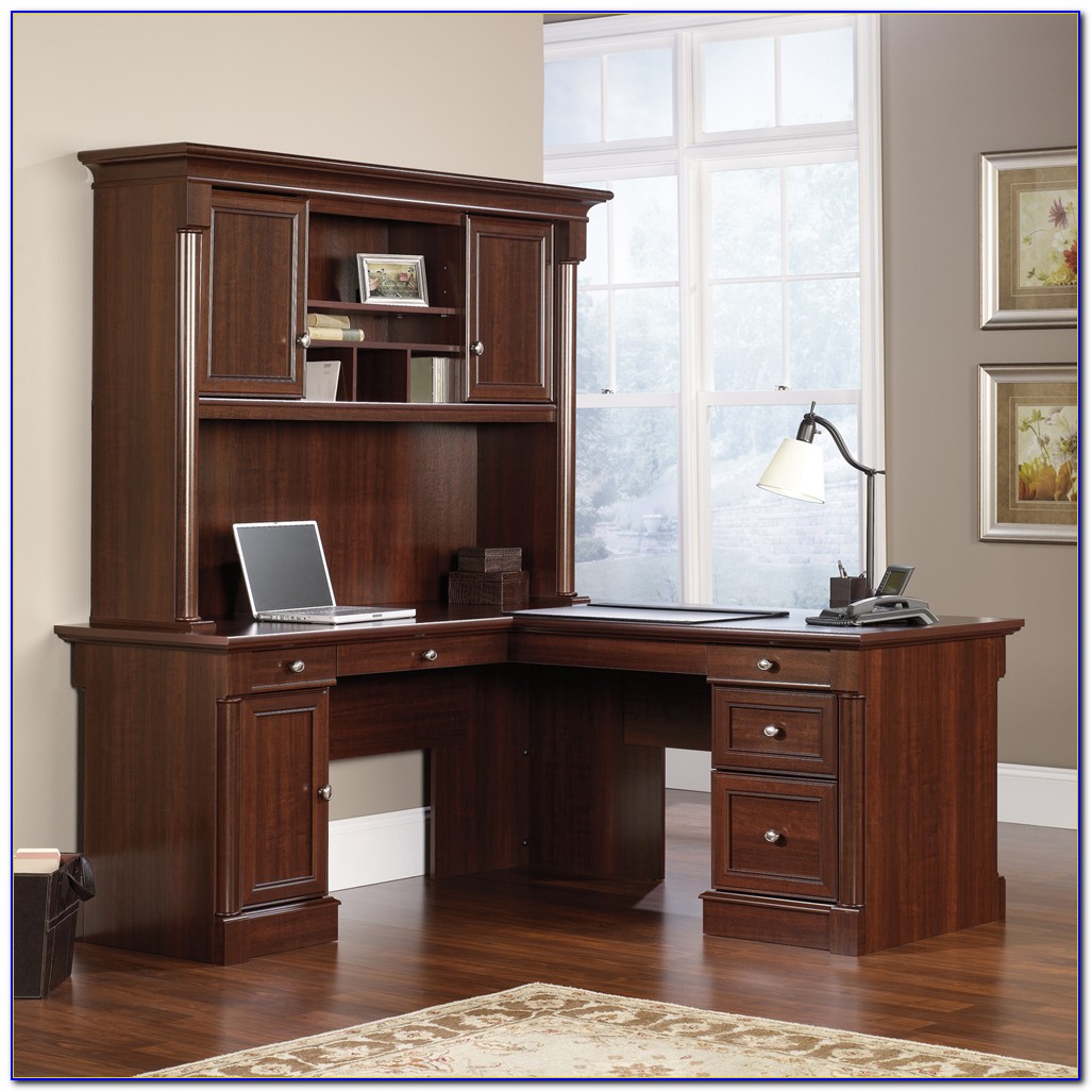 Sauder Palladia Desk With Hutch L Shaped Sauder Palladia L Shaped Desk Vintage Oak Home