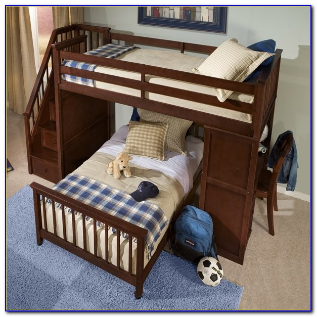 Bunk Beds Twin Over Full With Stairs And Desk - Desk ...