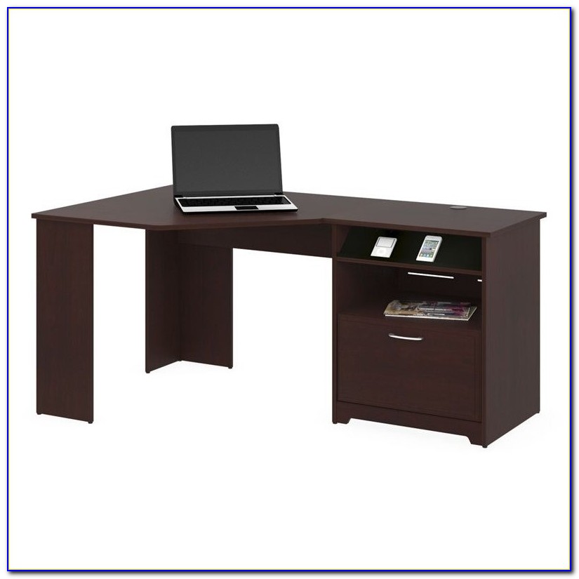 Bush Cabot 60 Corner Desk With Hutch In Espresso Oak Bush Cabot Corner Desk With Hutch 60