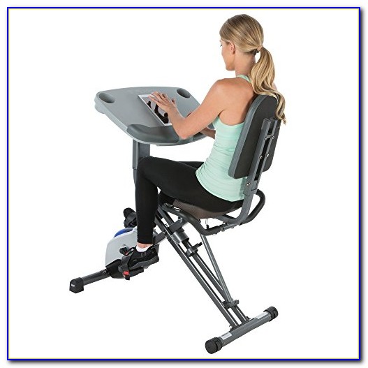 exercise bike with computer desk