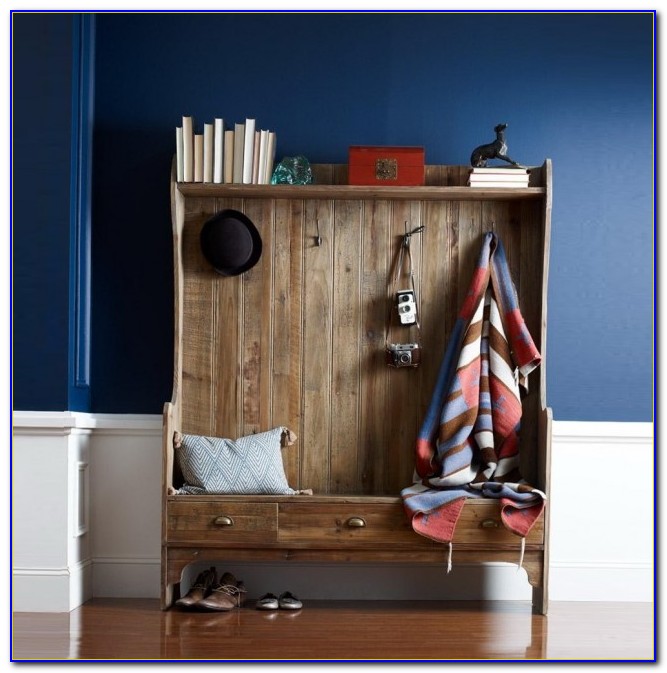 Entryway Bench With Coat Hanger Entryway Bench With Coat Hanger