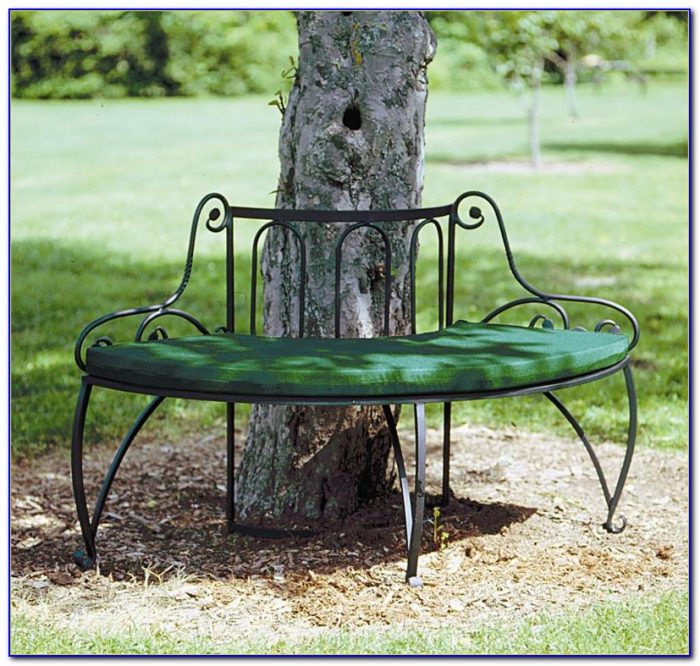 Wrought Iron Round Tree Bench - Bench : Home Design Ideas 