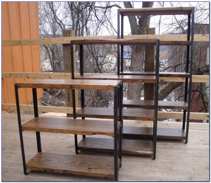 Iron And Wood Bookcase Diy Iron And Wood Bookcase Diy